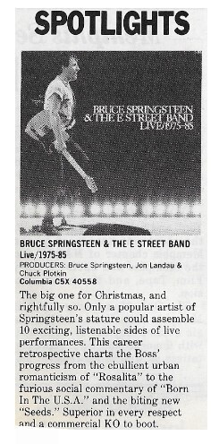 Springsteen, Bruce / Live/1975-85 / 1986