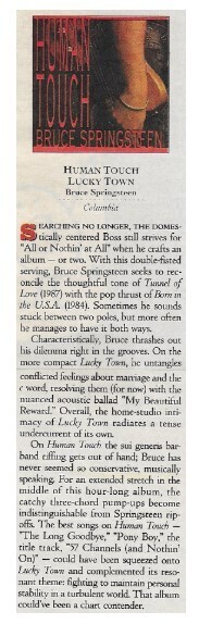 Springsteen, Bruce / Human Touch - Lucky Town / 1992