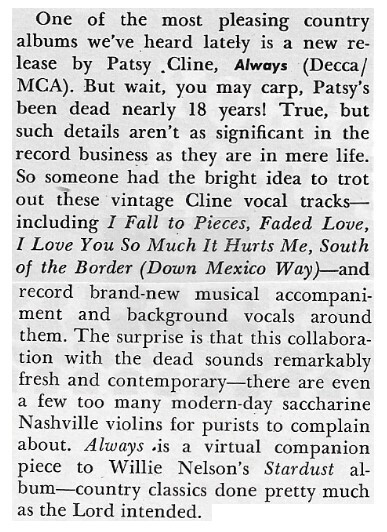 Cline, Patsy / Always / 1981