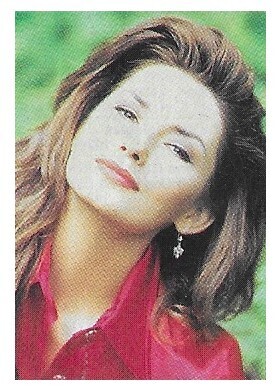 Twain, Shania / Closeup-Outdoors-Red Shirt / 1990s