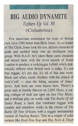 Big Audio Dynamite / Tighten Up Vol. 88 / 1988