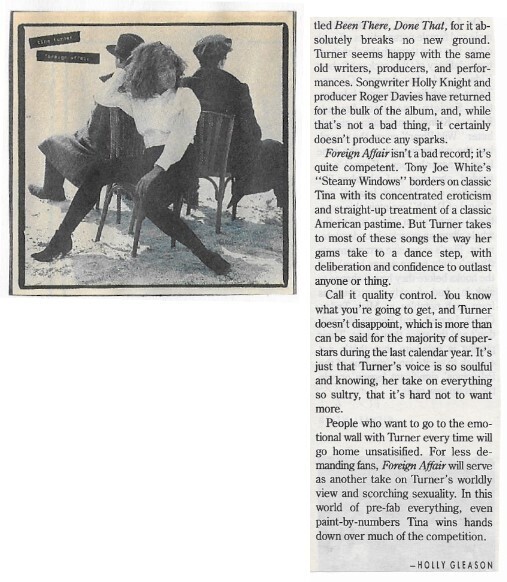 Turner, Tina / Foreign Affair / 1989