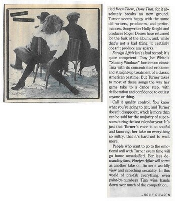 Turner, Tina / Foreign Affair / 1989