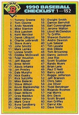 Bowman / 1990 Checklist (1-132) | Bowman #525