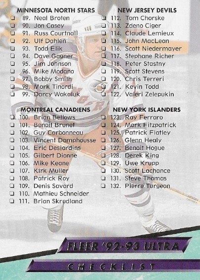 Ultra / 1992-93 Checklist (89-172) | Ultra #249