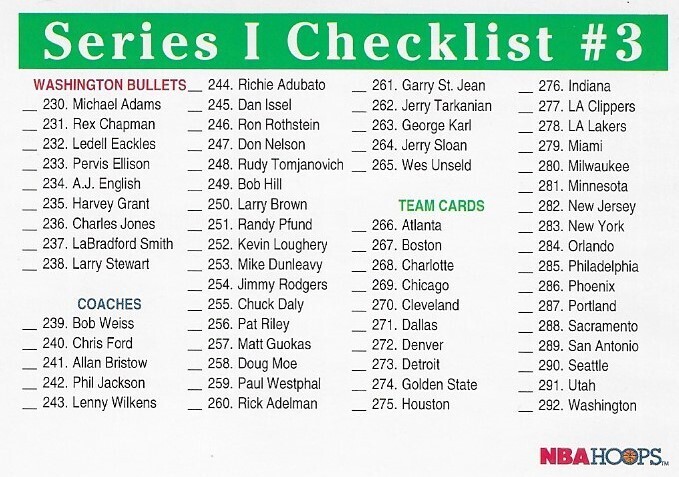 Hoops / 1992 Checklist (230-350) | Hoops #350