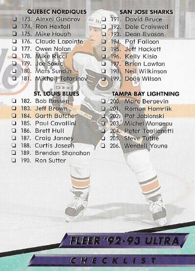 Ultra / 1992-93 Checklist (173-250) | Ultra #250