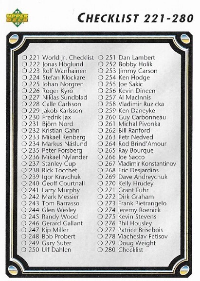 Upper Deck / 1992-93 Checklist (221-330) | Upper Deck #280