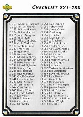 Upper Deck / 1992-93 Checklist (221-330) | Upper Deck #280