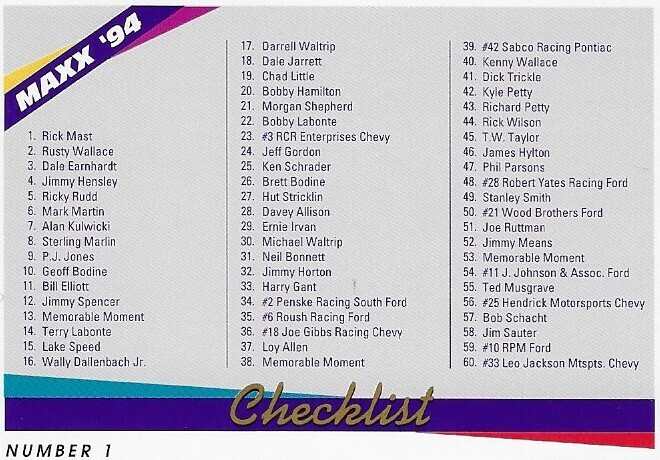 Maxx / 1994 Checklist (1-240) | Maxx #239