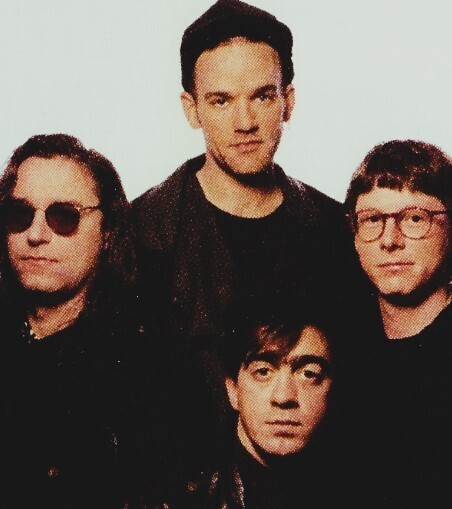 R.E.M. / Group Photo, Michael Stipe at Top Center / 1992