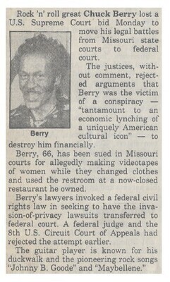 Berry, Chuck / Lost a U.S. Supreme Court Bid / 1993