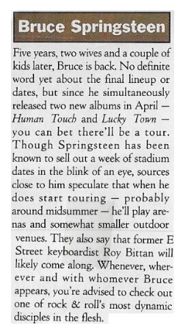 Springsteen, Bruce / Five Years, Two Wives and a Couple of Kids Later / 1992