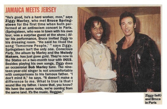 Springsteen, Bruce / Jamaica Meets Jersey | with Ziggy Marley / 1988
