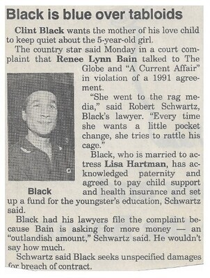 Black, Clint / Black is Blue Over Tabloids / 1995