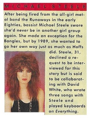 Bangles / Michael Steele - Collaborating with David White / 1991