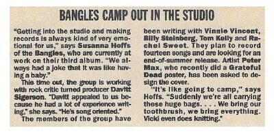 Bangles / Bangles Camp Out in the Studio / 1988