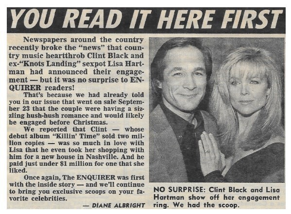 Black, Clint / You Read It Here First - with Lisa Hartman / 1991