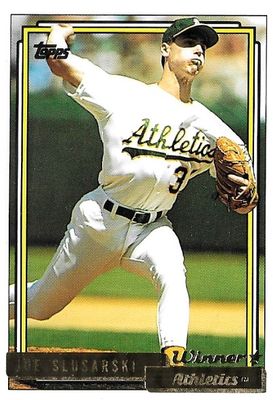 Slusarski, Joe / 1992 Oakland Athletics / Topps #651 - Gold Winners