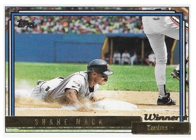 Mack, Shane / 1992 Minnesota Twins / Topps #164 / Gold Winners Series