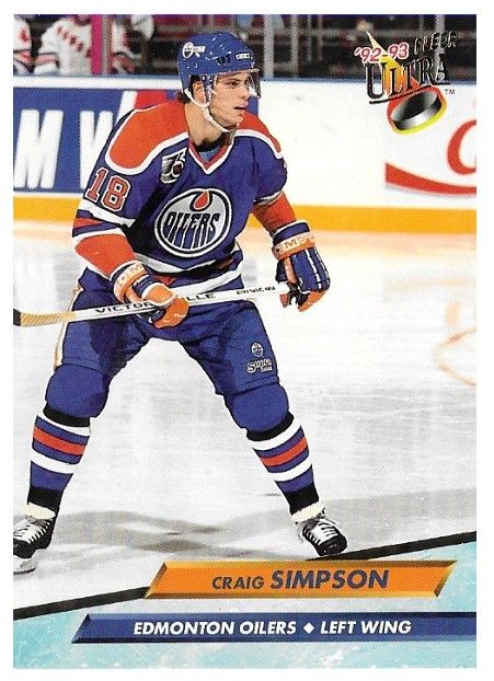 Simpson, Craig / 1992-93 Edmonton Oilers / Ultra #66