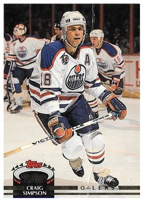 Simpson, Craig / 1992-93 Edmonton Oilers / Stadium Club #473