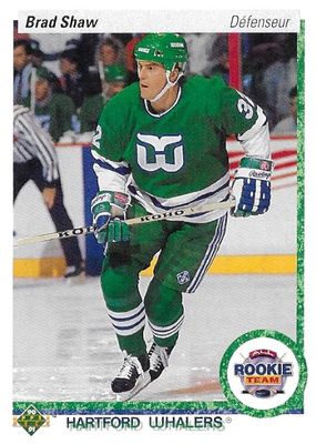 Shaw, Brad / 1990-91 Hartford Whalers / Upper Deck #327 / French