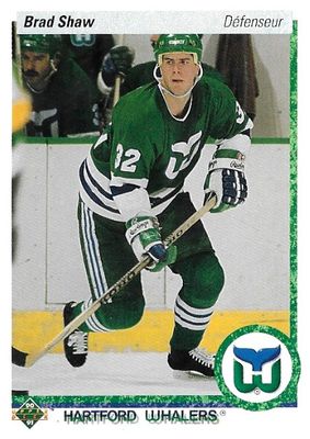 Shaw, Brad / 1990-91 Hartford Whalers / Upper Deck #90 / French