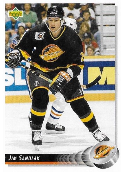 Sandlak, Jim / 1992-93 Vancouver Canucks / Upper Deck #120