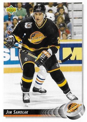 Sandlak, Jim / 1992-93 Vancouver Canucks / Upper Deck #120