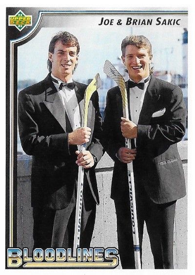 Sakic, Joe / 1992-93 Quebec Nordiques / Upper Deck #36 / with Brian Sakic