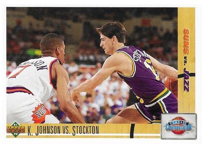 Stockton, John / 1991-92 Utah Jazz / Upper Deck #32 / with Kevin Johnson