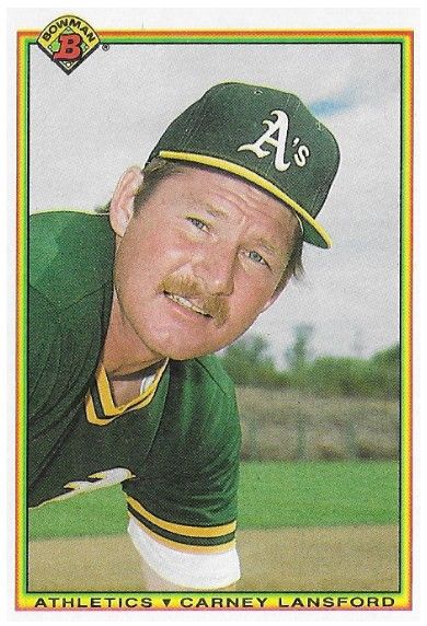Lansford, Carney / 1990 Oakland Athletics / Bowman #452
