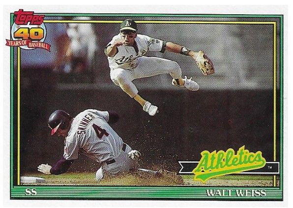 Weiss, Walt / 1991 Oakland Athletics / Topps #455