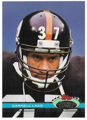 Lake, Carnell / 1991 Pittsburgh Steelers / Stadium Club #186