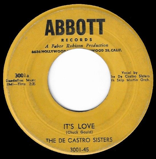 DeCastro Sisters, The / It's Love / Abbott 3001