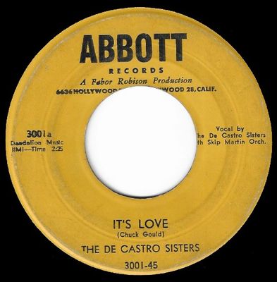 DeCastro Sisters, The / It's Love / Abbott 3001
