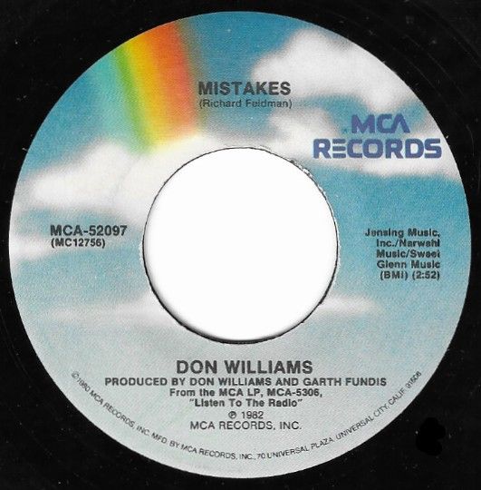 Williams, Don / Mistakes / MCA Records MCA-52097