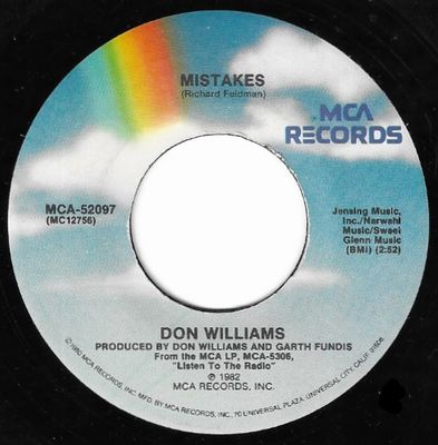 Williams, Don / Mistakes / MCA Records MCA-52097