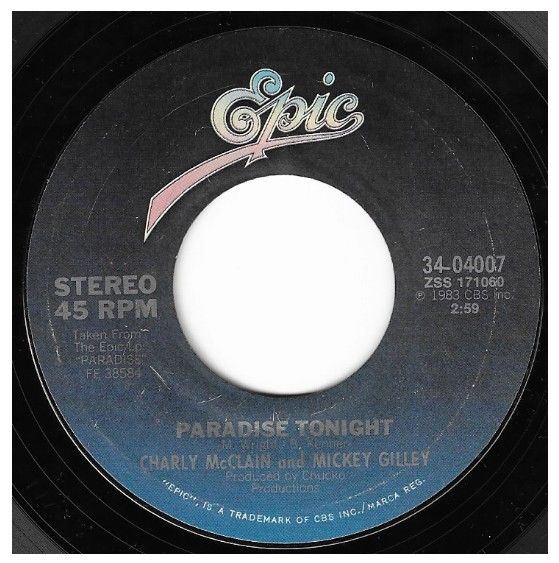 McClain, Charly / Paradise Tonight / with Mickey Gilley / Epic 34-04007