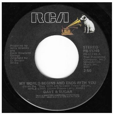 Dave + Sugar / My World Begins and Ends with You / RCA PB-11749