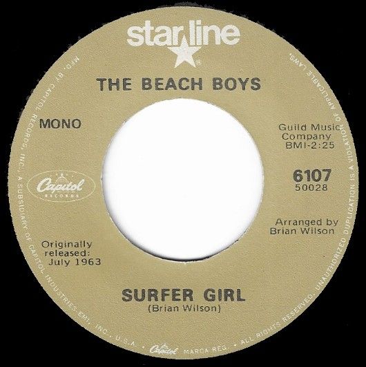 Beach Boys, The / Surfer Girl / Capitol (Starline) 6107