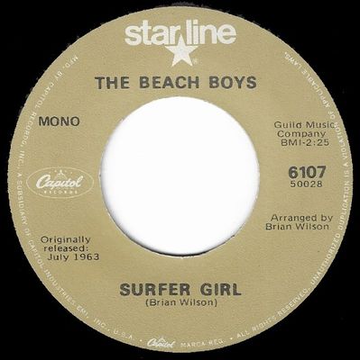 Beach Boys, The / Surfer Girl / Capitol (Starline) 6107