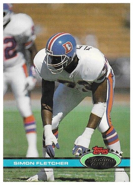Fletcher, Simon / 1991 Denver Broncos / Stadium Club #237