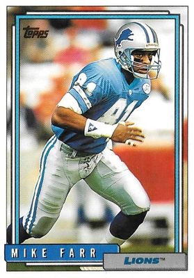 Farr, Mike / 1992 Detroit Lions / Topps #201