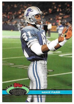 Farr, Mike / 1991 Detroit Lions / Stadium Club #445