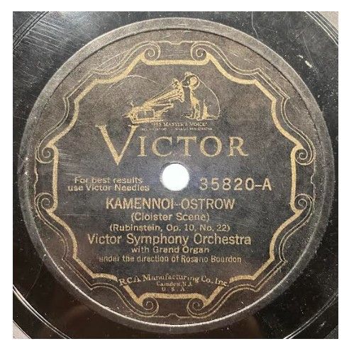 Victor Symphony Orchestra / Kamennoi-Ostrow (Cloister Scene) (1927) / Victor 35820