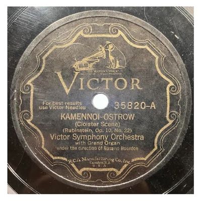 Victor Symphony Orchestra / Kamennoi-Ostrow (Cloister Scene) (1927) / Victor 35820