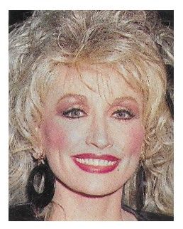 Parton, Dolly / Closeup-Black Top and Earrings