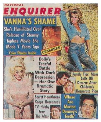 Parton, Dolly / National Enquirer Cover Photo--Vanna&#39;s Shame